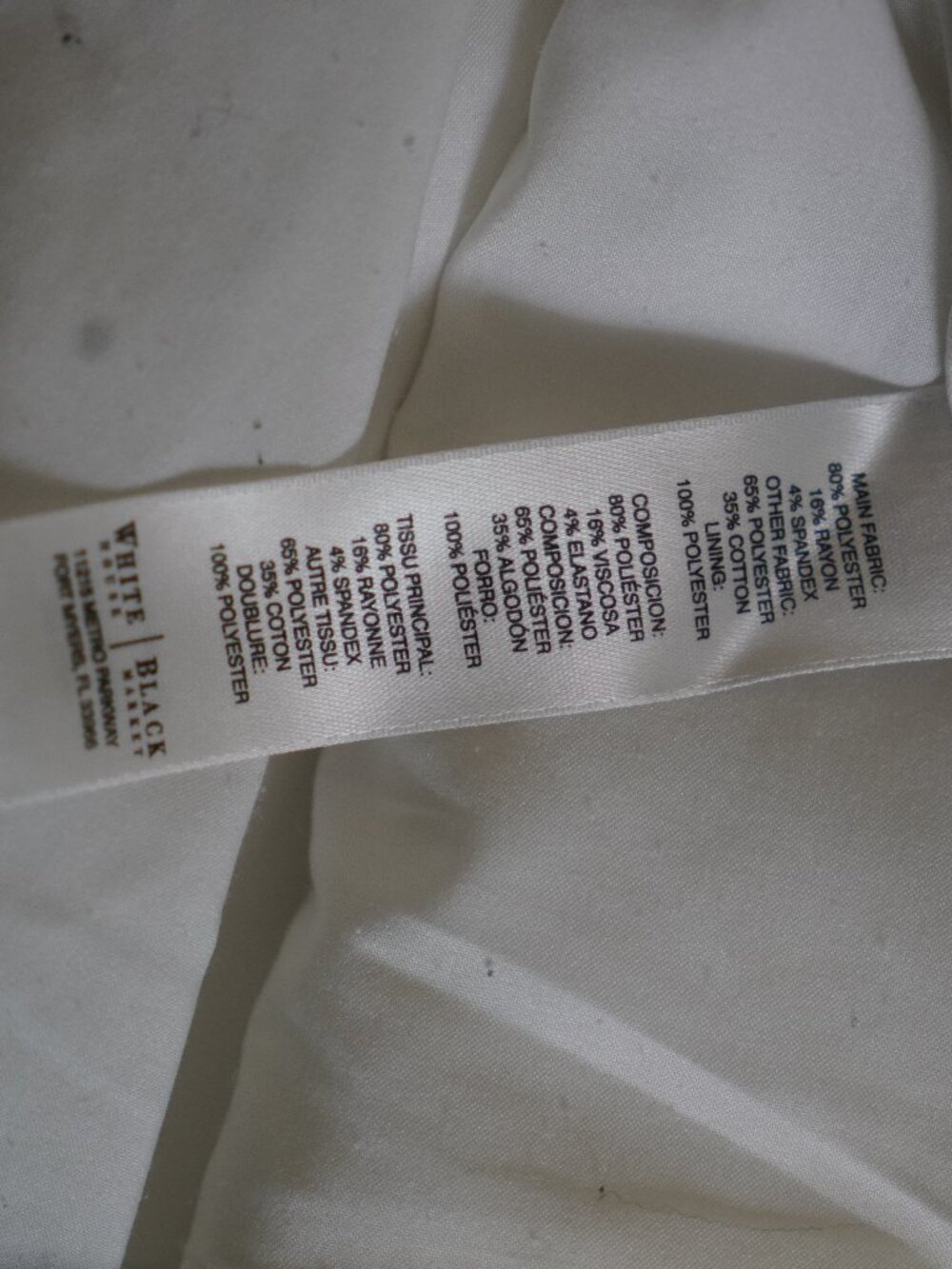 White House Black Market-Wmns XS-White/Black Quilted Suit Set-Minor Flaws - Picture 11 of 12